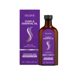 Hoegoa Purple Hair Nourishing Mask Cover Gray Hair Fade Yellow Non-irritating Restore Gloss Smoothing Hair Conditioner Set