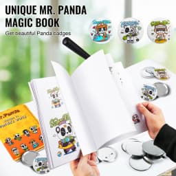 SucceBuy 25+58MM/32+58MM Badge Maker Machine DIY Button Pin with 500Pcs Free Parts Press Kit Circle Manufacture Button Tool