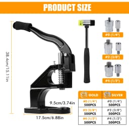 Manual Grommet Eyelet Machine DIY Hand Press Leathercraft Sewing Punch Tool with Dies+Grommets Versatile use