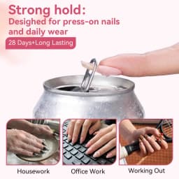 Makartt Hema-Free Semi Solid Nail Glue Strong Air-Dry 20s Fake Nail Tips Adhesive No UV Needed DIY Manicure 10ml Home Salon