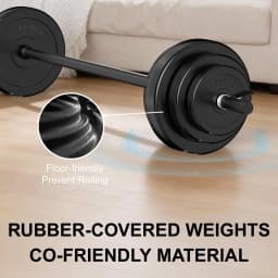 RELIFE Adjustable Barbell Set Total Weight Set for Lifting, 45 LB Weight Bar Set with Adjustable Free Weights for Workout