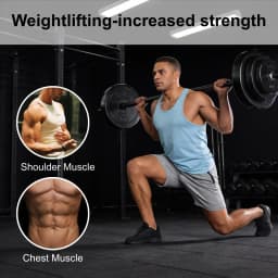 RELIFE Adjustable Barbell Set Total Weight Set for Lifting, 45 LB Weight Bar Set with Adjustable Free Weights for Workout