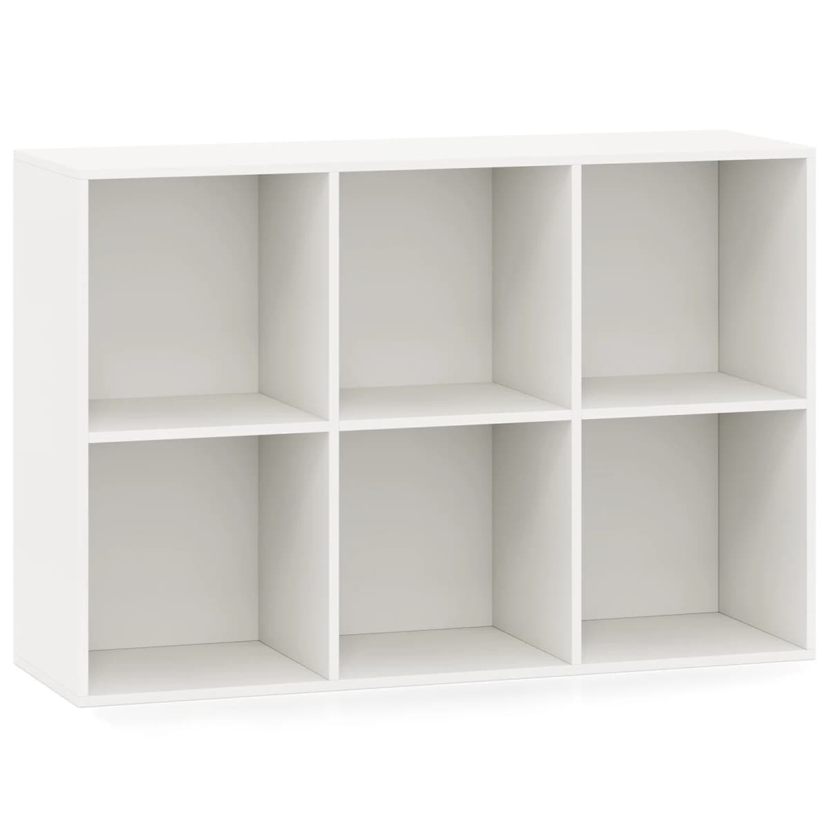 6-Cube Bookcase Modern 3-Tier Storage Organizer Horizontal Vertical Bookshelf