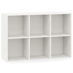 6-Cube Bookcase Modern 3-Tier Storage Organizer Horizontal Vertical Bookshelf