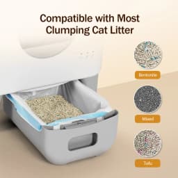 95L Automatic Smart Cat Litter Box Self Cleaning Fully Enclosed Cat Litter Box Toilet Litter Tray with 2 Free Trash Bag Rolls