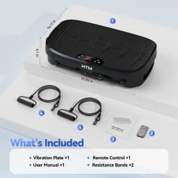 Vibration Plate Fitness Multi-Function Vibration Trainer 330lbs 120 Levels Whole Body Workout for Home Gym Muscle Relax Exercise
