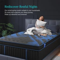 14"Gel Memory Foam Hybrid Pocket Spring Mattress Twin Full Queen King Bed Mattress In A Box, Medium Firm Motion Isolation