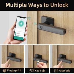 Viladepot Smart Lock Keyless Entry Door Lock Fingerprint Passcode APP Control Card Electronic Keypad Deadbolt Lock Interior Door