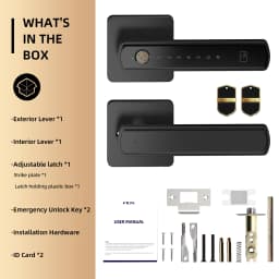 Viladepot Smart Lock Keyless Entry Door Lock Fingerprint Passcode APP Control Card Electronic Keypad Deadbolt Lock Interior Door