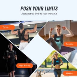 Weighted Vest 20 lbs Weight Vest with Reflective Stripe Adjustable Buckle Body Weight Vest for Men Women Workout Equipment
