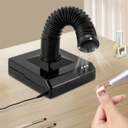 60W Vacuum Dust Collector, 19*19*21cm Dust Extractor, Vacuum Cleaner With Fan and 360° Rotatable Duct for Nail Grinding, Dentists, Clinics, Engraving