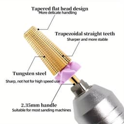 5in1 2XF Tungsten Steel Nail Drill Bits,Multi-Functional Carbide with High Hardness for Long-Term Gel Rem