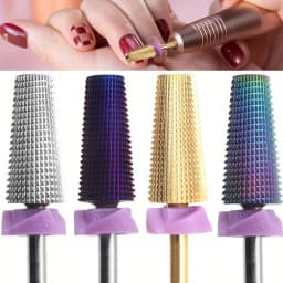 5in1 2XF Tungsten Steel Nail Drill Bits,Multi-Functional Carbide with High Hardness for Long-Term Gel Rem