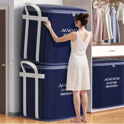 Extra Large Handle Clothes Storage Bag Organizer with Reinforced Handle for Blanket Comforters Bed Sheets Pillows Toy