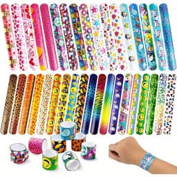 Slap Bracelets for Kids Bulk Wristbands with Animals Friendship for Easter Party Favors Classroom Prizes Exchanging Gifts