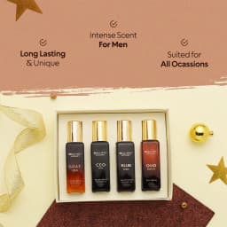 Bellavita Luxury Men's Perfume Gift Set with CEO Man, G.O.A.T., Klub, and Oud | 80ml | Long Lasting Men's Fragrance