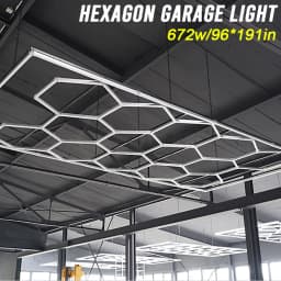 Honeycomb Hex Light Hexagon LED Lighting for Garage Workshop Lighting Car Detail for Car Wash Beauty Station Office Ship from US