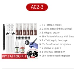 Complete 3D Body Art Tattoo Kit - Professional Hand Poke & Stick Pen Set with Ink, Needles, and DIY Guide - Perfect for Beginners to Experts
