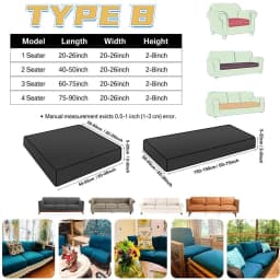 Stretch Jacquard Sofa Covers 1 2 3 4 Seater Couch Cover for Living Room Thick Sofa Slipcovers for Pets Kids Furniture Protector