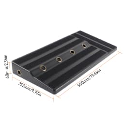 RPB-1BK Big Size Guitar Effects Pedal Board Sturdy PE Plastic Guitar Pedalboard Case with Sticking Tape Guitar Pedal Accessories