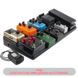 RPB-1BK Big Size Guitar Effects Pedal Board Sturdy PE Plastic Guitar Pedalboard Case with Sticking Tape Guitar Pedal Accessories