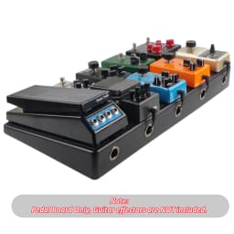 RPB-1BK Big Size Guitar Effects Pedal Board Sturdy PE Plastic Guitar Pedalboard Case with Sticking Tape Guitar Pedal Accessories