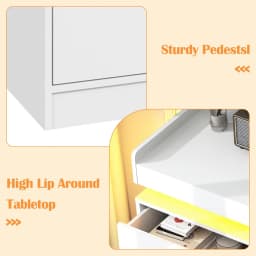 6 Drawer Dresser with Charging Station and LED Lights, Modern Chest of Drawers with Power Outlet, Organizer Cabinet, Customized
