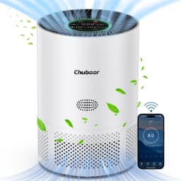 Chuboor Air Purifier Quiet Air Cleaner with High-Efficiency Filtration,H13 HEPA Removes Smoke, Dust, Pollen, Pet Hair