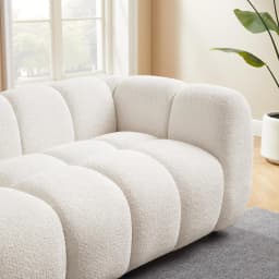 88" Oversized Boucle Fabric Sofa Tufted Deep Seat Couch Living Room Bedroom Apartment 3 Seater,Customized