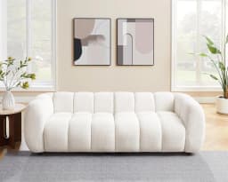 88" Oversized Boucle Fabric Sofa Tufted Deep Seat Couch Living Room Bedroom Apartment 3 Seater,Customized
