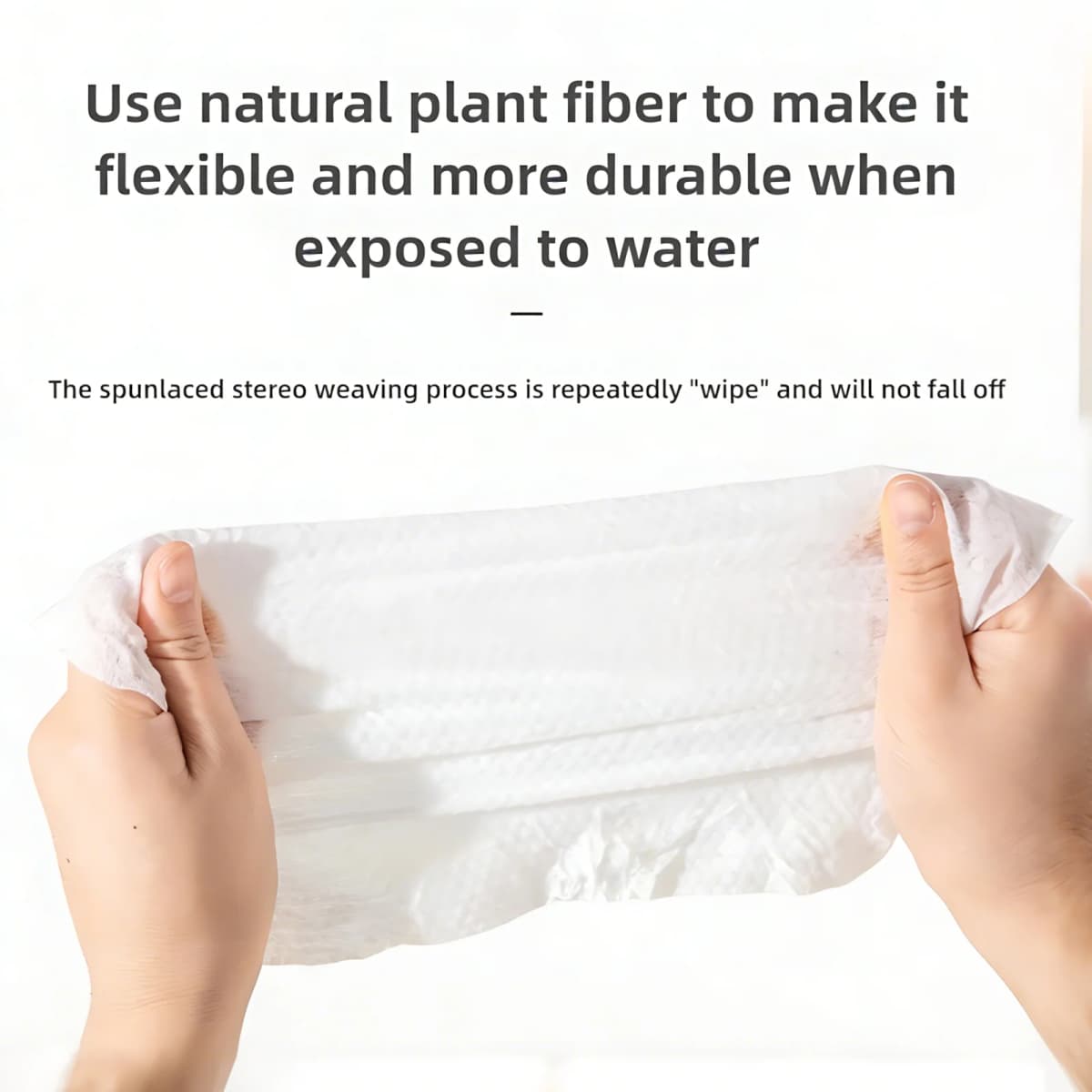 Natural Plant Fiber Disposable Face Towel, 3s Quick-Absorbing Lint-Free Multi-Use Cleansing Cloth