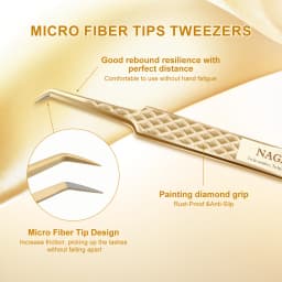 NAGARAKU AG Tweezers For Eyelash Extension Volume Fans-making Eyelash Precision Fiber Tip Tweezers Fast Shipping from USA