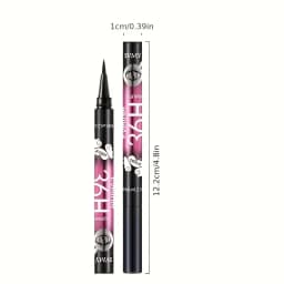 12-Pack of Best-Selling Black Liquid Eyeliners, Long-Lasting and Waterproof, Exquisite Cosmetics.