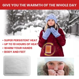 Body Warmers 20 Pack Adhesive Heat Patches Up to 10 Hours Long Lasting Warmth Large 15x12cm for Back Pain Relief Cold Camping