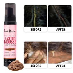 Professional Lace Wig Install Kit with Hot Comb Hair Straightener, Lace Tint Mousse, Strong Hold Wig Glue & Rosemary Oil, Complete Wig Styling Set