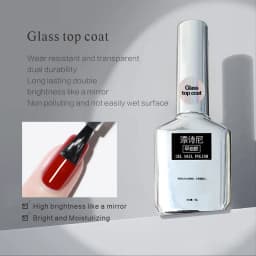 Professional Glass Top Coat Nail Gel for Perfect Manicure Finish