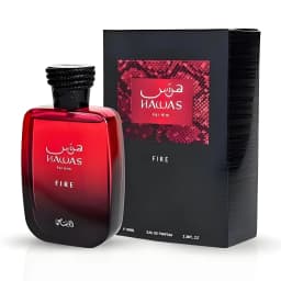 Rasasi Hawas Fire Men's EDP 100ml Masculine Aquatic Aromatic Fragrance Long Lasting Fresh Arabian Cologne For Daily Dating Party