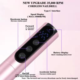 Wireless 35000RPM Nail Drill Pen USB Nail Files Sander Pen Rechargeable Nail Drill Machine Portable Manicure Drill Salon Tool