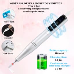 Wireless 35000RPM Nail Drill Pen USB Nail Files Sander Pen Rechargeable Nail Drill Machine Portable Manicure Drill Salon Tool