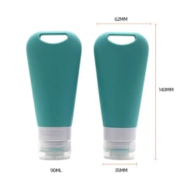 4Pcs Pastel Silicone Travel Bottles With Transparent Carry Pouch TSA Approved Leak Proof Refillable Toiletry Containers Liquid Storage Squeeze Tube Kit