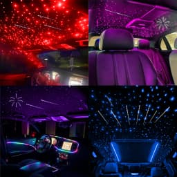 32W Twinkle Meteor 2 in 1 Starlight Headliner Light Kit, Fiber Optical Cable RGBW Light for Car/Home, APP/Remote Control 