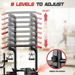 Power Tower Pull Up Bar Free Standing with Resistance Bands, 350LBS Heavy Duty Alloy Steel Dip Station for Home Gym