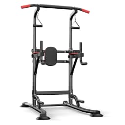 Power Tower Pull Up Bar Free Standing with Resistance Bands, 350LBS Heavy Duty Alloy Steel Dip Station for Home Gym