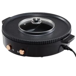 Hot Pot with Grill, 1800W 2-in-1 Electric Smokeless Grill and Hot Pot, Korean BBQ Shabu Shabu Hotpot with Separate Dual Temperature Control, Non-stick Pan, for 2-8 People Family Dining