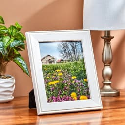 – 8x10 Picture Frame – White Rustic Tabletop Photo Frame