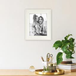 – 8x10 Picture Frame – White Rustic Tabletop Photo Frame