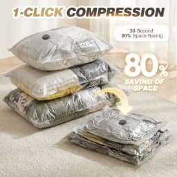 15 Pack Vacuum Bags for Travel with Rechargeable Air Pump, Compression Packing Bags for Luggage, Air Vacuum Bags with Rechargeable Pump, Reusable Space Saver Bags, Airtight Zipper Seal for Clothes Blankets Bedding Quilt, Vacuum Seal Bags for Clothing