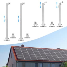 4PCS Adjustable Solar Panel Mounting Brackets, 15-30° Tilt Angle Wall Floor Roof Mounting Kit for Balcony, 100kg Load Bearing