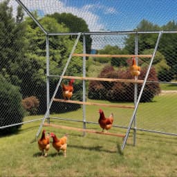 Chicken Perch for Coop with Ladder Design, 104*143cm Outdoor Chicken Perch, Durable Hen Coop Access for Backyard Poultry