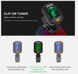 Multifunctional Tuner Rotatable Clip-On Tuner Lcd Display For Chromatic Acoustic Guitar Bass Ukulele Guitar Accessories